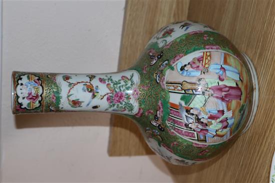 A Chinese famille rose bottle vase, mid 19th century H.33cm